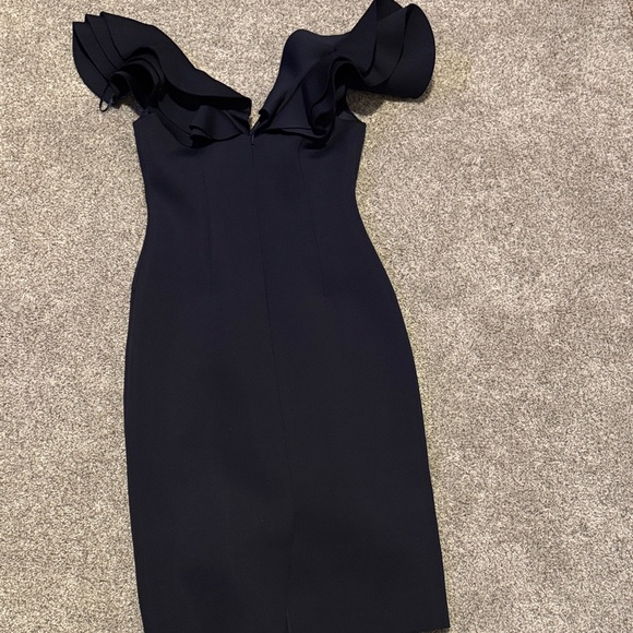 Eliza J Navy Ruffled Dress - Picture 4 of 5